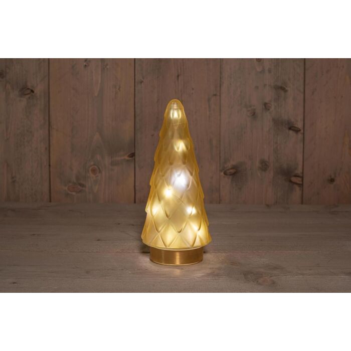 Boom glas mat goud met gouden voet Ø 10,5 cm