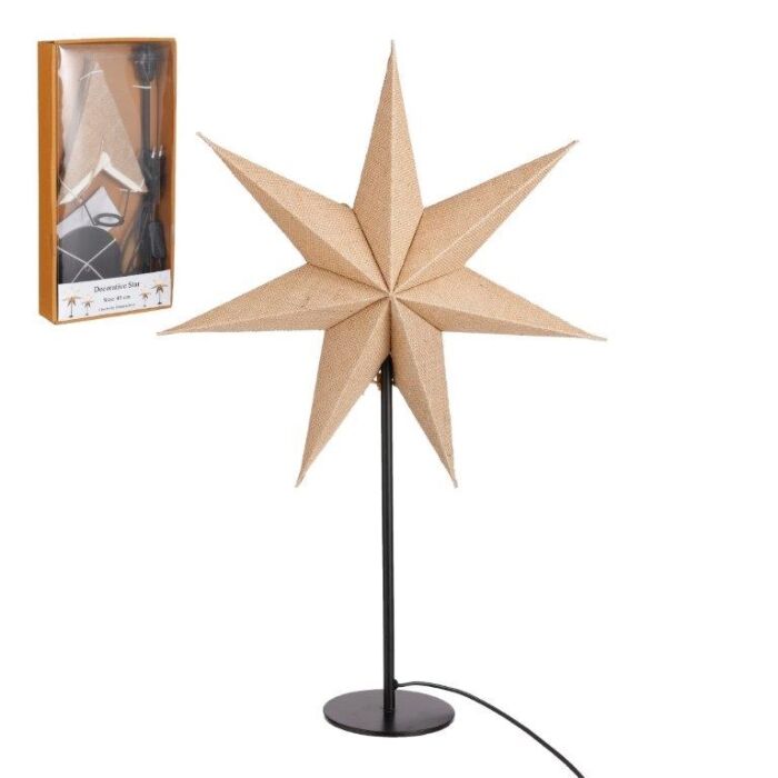 Ster lamp op standaard bruin 25W-E14 Ø 45 cm