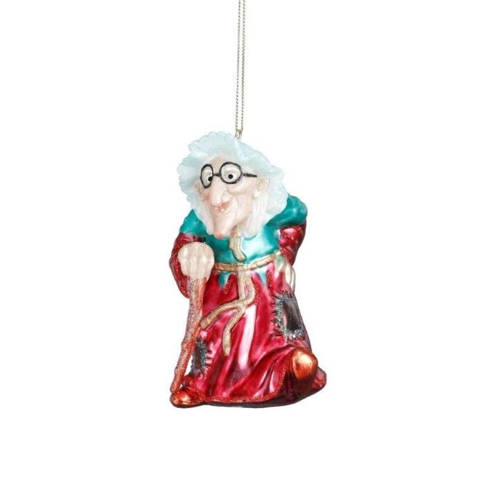 Efteling ornament heks glas 12,5 cm