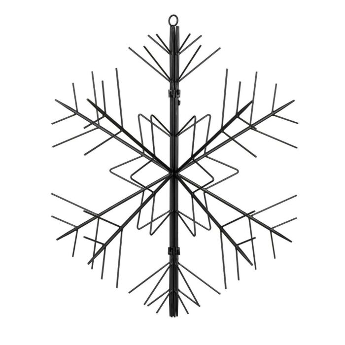 Deco sneeuwvlok d64h78cm zwart