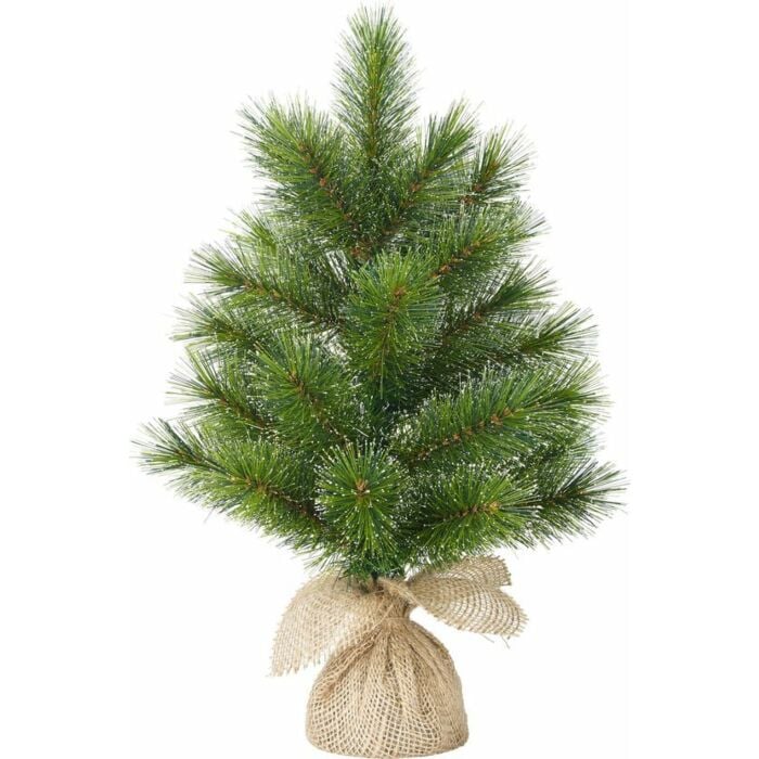 Kunstkerstboom Glendon met burlap groen 90 cm - Black Box