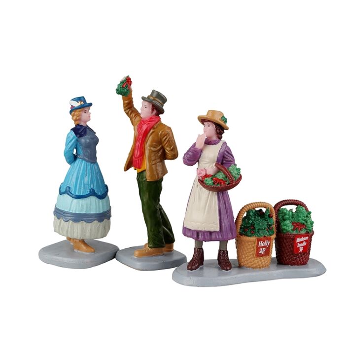 Lemax Under the Mistletoe, set van 3 Lemax Under the Mistletoe, set van 3