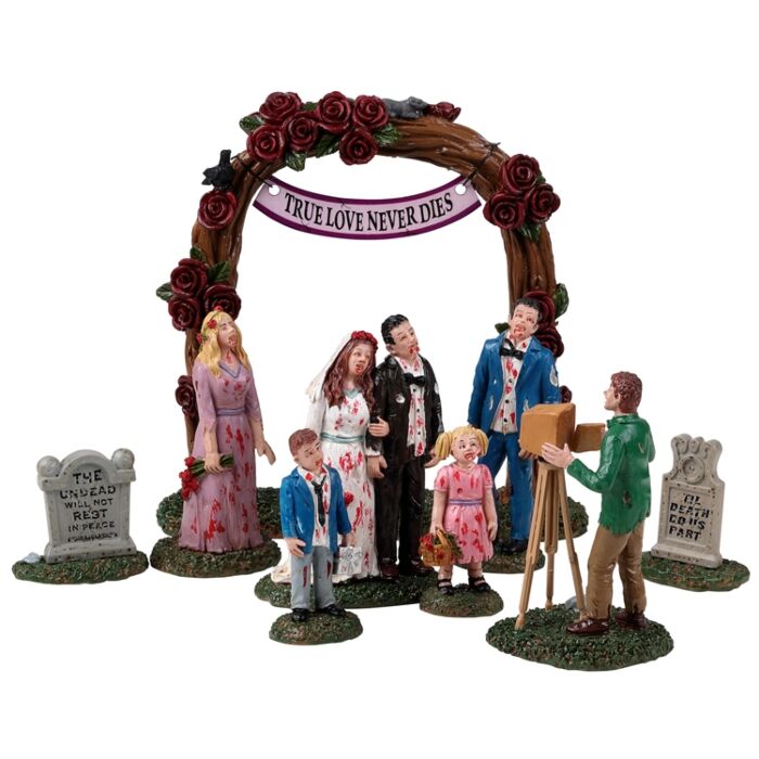 Lemax Zombie Wedding Party, set van 9