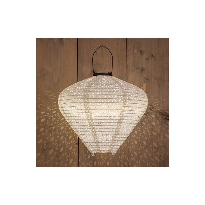 Solar lampion Marrakesh wit 33 cm