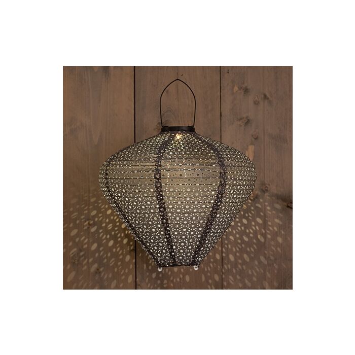 Solar lampion Marrakesh grijs 33 cm Solar lampion Marrakesh grijs 33 cm