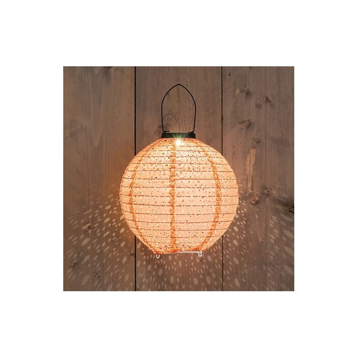 Solar lampion Marrakesh koraal 25 cm Solar lampion Marrakesh koraal 25 cm