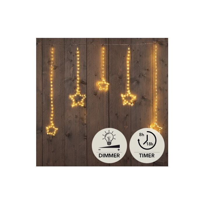 Kerstverlichting ster gordijn 186 LED 90 x 80 cm Kerstverlichting ster gordijn 186 LED 90 x 80 cm