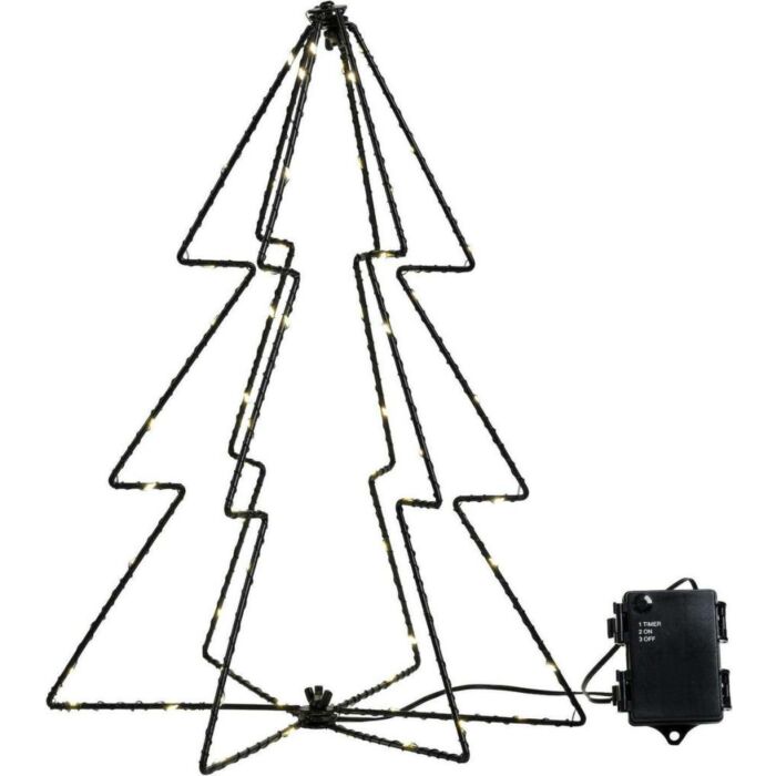 Boom met verlichting 80LED zwart 45 cm Boom met verlichting 80LED zwart 45 cm