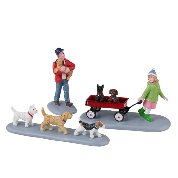 Lemax Puppy Parade, set of 3 Lemax Puppy Parade, set of 3