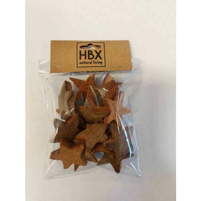 Basic Coco Star 4,5 cm bruin set van 15 - HBX Natural Living Basic Coco Star 4,5 cm bruin set van 15 - HBX Natural Living