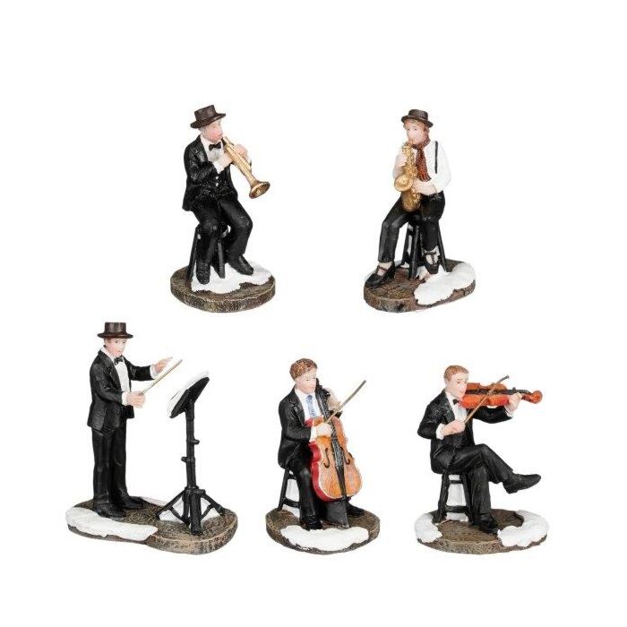 Musicians 5 stuks 7 cm - Luville Musicians 5 stuks 7 cm - Luville