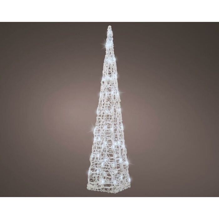 LED piramide kerstboom outdoor kerstverlichting wit h89 cm - Lumineo LED piramide kerstboom outdoor kerstverlichting wit h89 cm - Lumineo