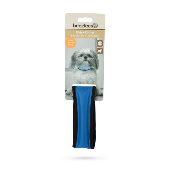 Quick cooler halsband blauw 28-38 cm - Beeztees