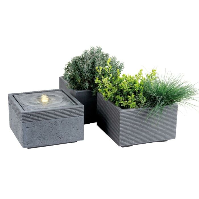 Buitenfontein cube planter antraciet Buitenfontein cube planter antraciet