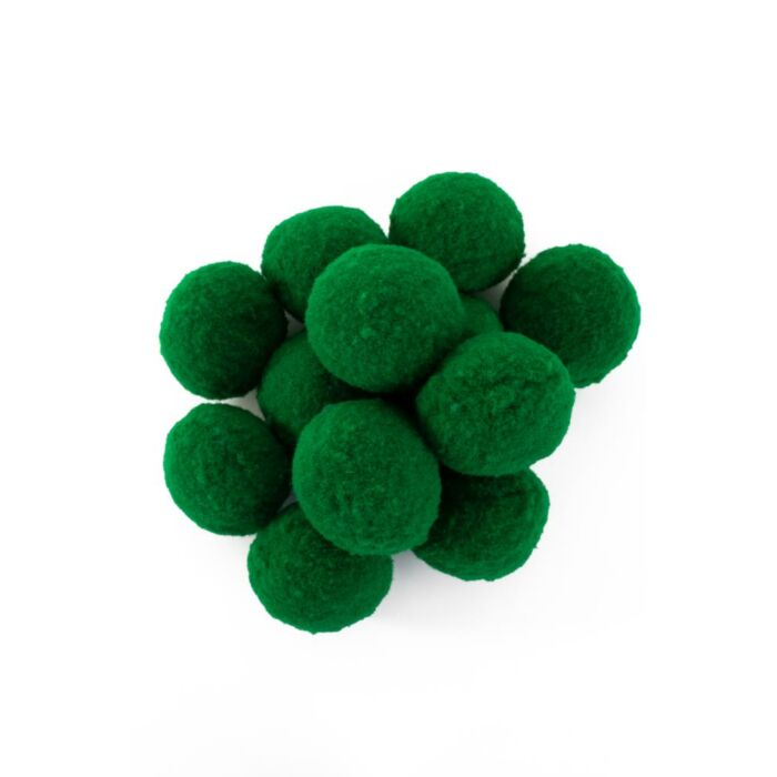 Pom Pom 4 cm groen 12 stuks