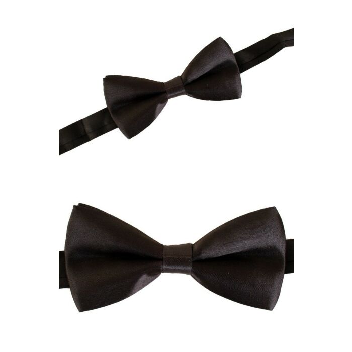Vlinderstrik Satijn zwart 10 cm