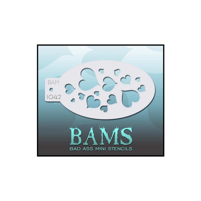 Stencil Bad Ass BAM 1002 met hartjes