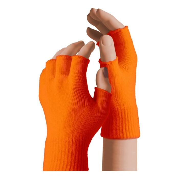 Vingerloze handschoenen fluor oranje voor kinderen Vingerloze handschoenen fluor oranje voor kinderen