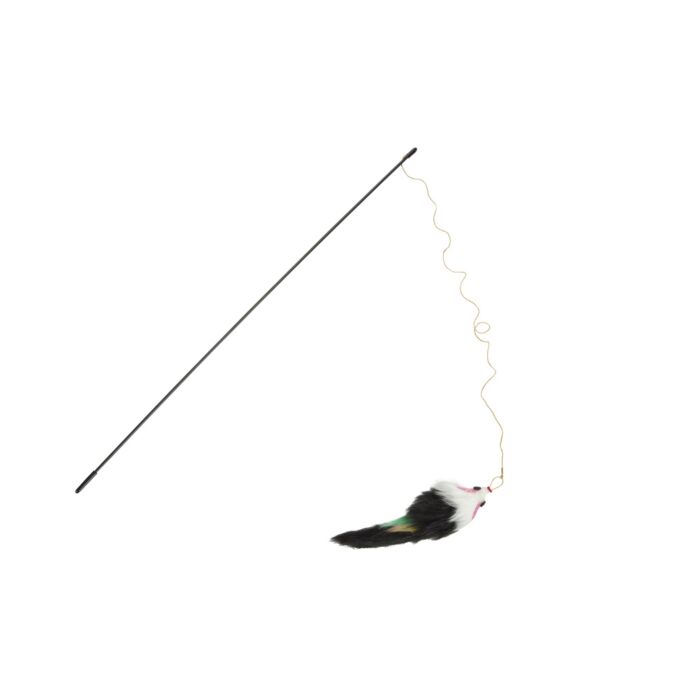 Kattenspeelgoed hengel met pluche dier L 45 cm - Beeztees