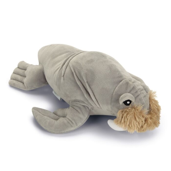 Hondenspeelgoed pluche walrus Aiden grijs Hondenspeelgoed pluche walrus Aiden grijs