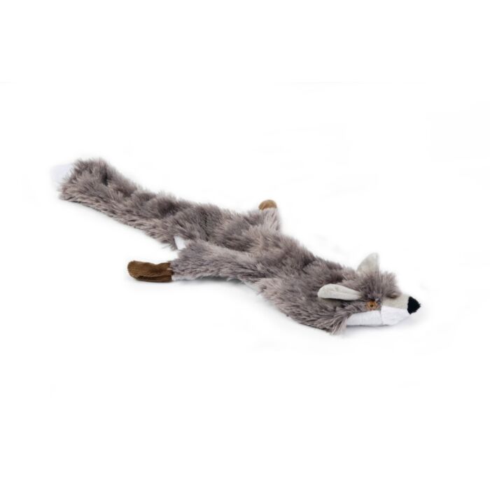 Hondenspeelgoed pluche vos Flatino L 52 cm grijs