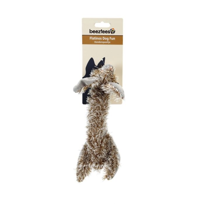 Hondenspeelgoed pluche konijn Flatino 30 cm beige - Beeztees