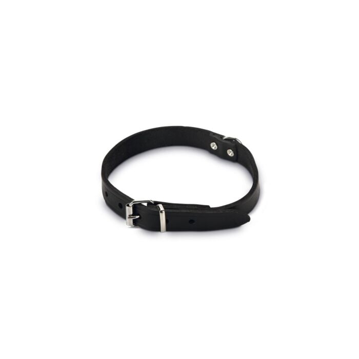 Halsband leer 52cm 20mm zwart - Beeztees
