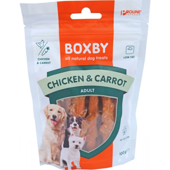 Hondensnack Boxby chicken & carrot sticks Hondensnack Boxby chicken & carrot sticks