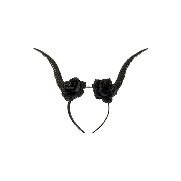 Hoofdband met hoorns zwart Hoofdband met hoorns zwart