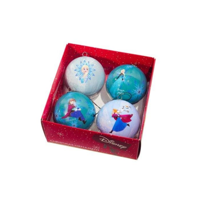 Frozen kerstballen box plastic Ø 7.5 cm 4 stuks - Kurt Adler Frozen kerstballen box plastic Ø 7.5 cm 4 stuks - Kurt Adler
