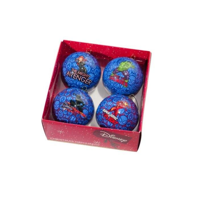 Avengers kerstballen box plastic Ø 7,5 cm 4 stuks - Kurt Adler Avengers kerstballen box plastic Ø 7,5 cm 4 stuks - Kurt Adler