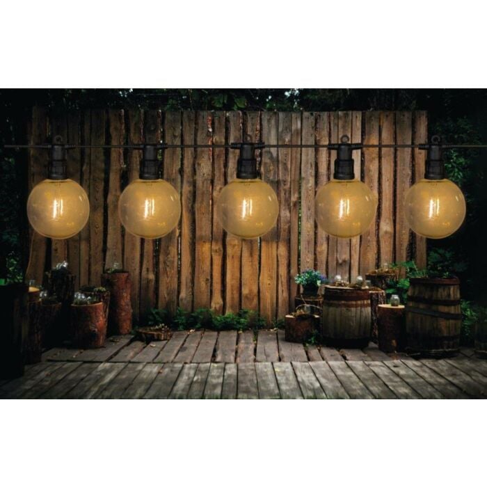 Feestverlichting 10 led lampjes classic filament 10 cm Feestverlichting 10 led lampjes classic filament 10 cm