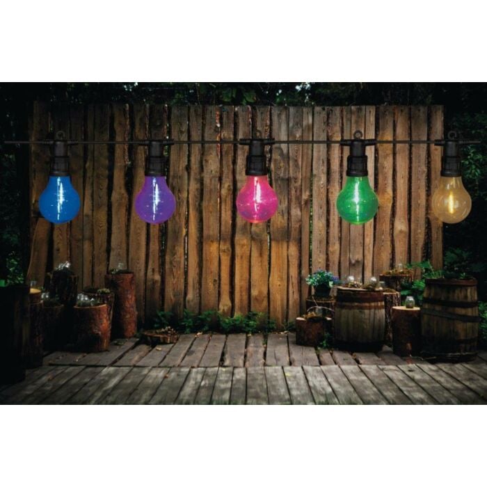 Feestverlichting 10 led lampjes multi 6 cm Feestverlichting 10 led lampjes multi 6 cm
