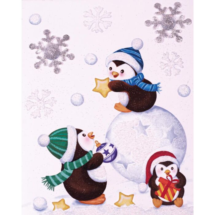 Gekleurde raamstickers met glitter 28,5 x 34,5 cm 3 stuks - Anna’s Collection Gekleurde raamstickers met glitter 28,5 x 34,5 cm 3 stuks - Anna’s Collection