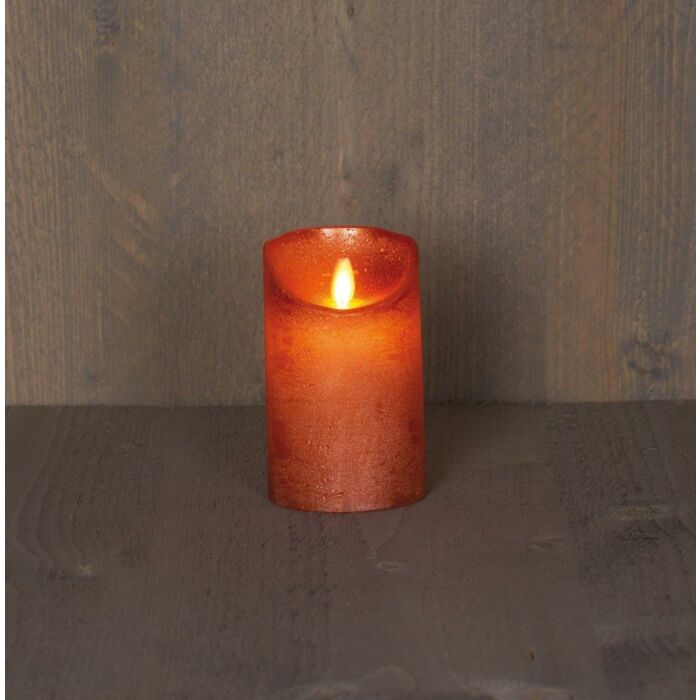 LED-kaars rustiek bewegende vlam koper 12,5 cm - Anna's Collection LED-kaars rustiek bewegende vlam koper 12,5 cm - Anna's Collection