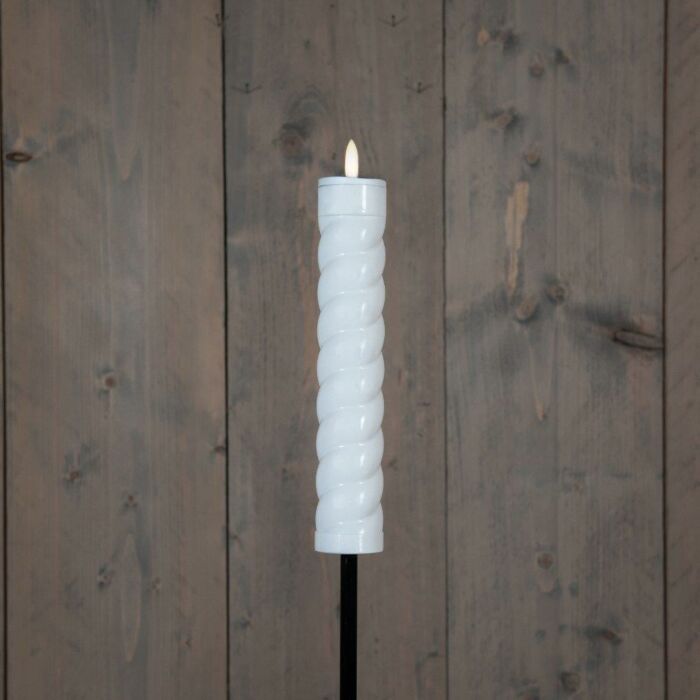 Tuin fakkel led solar swirl wit 21 cm Tuin fakkel led solar swirl wit 21 cm