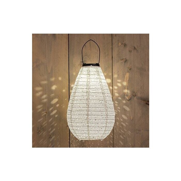 Solar lampion Marrakesh wit L 29 cm Solar lampion Marrakesh wit L 29 cm
