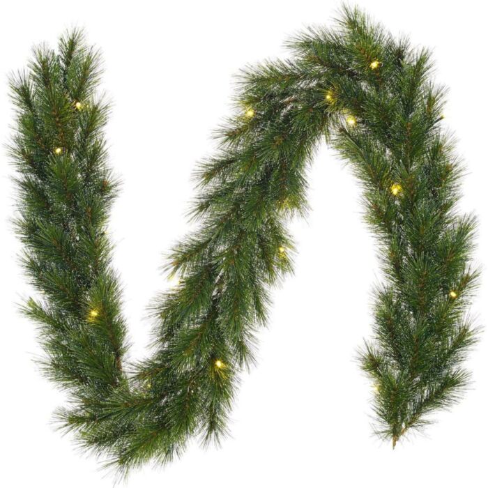 Guirlande Glendon led werkt op batterijen groen l270xd25cm
