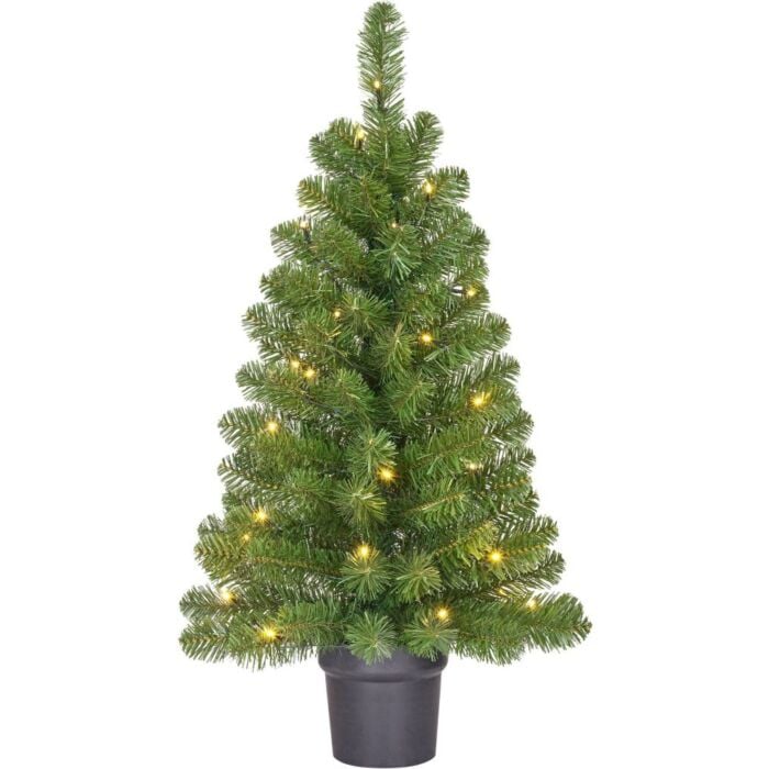 Kerstboom Norton potted 30LED groen 90 cm - Black Box Kerstboom Norton potted 30LED groen 90 cm - Black Box