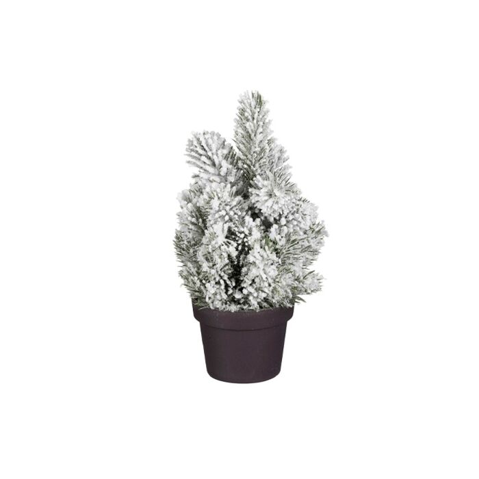Kerstboom in pot groen frosted 24 cm - Mica Kerstboom in pot groen frosted 24 cm - Mica