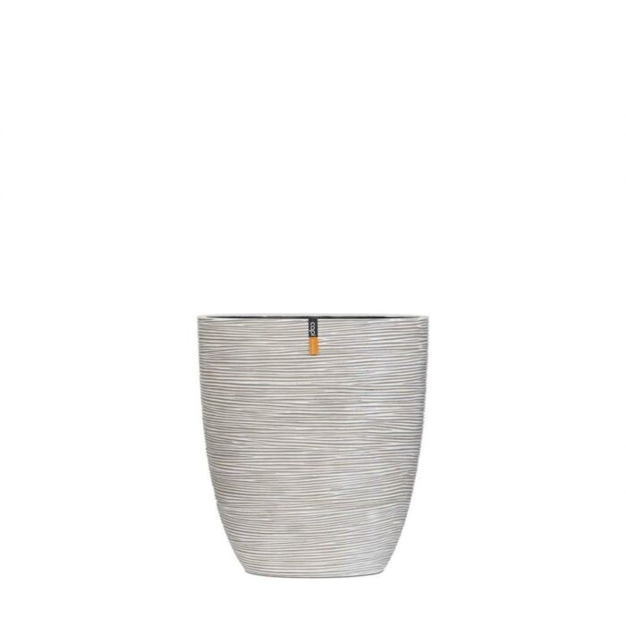 Planter ovaal rib beige 33 cm - Capi