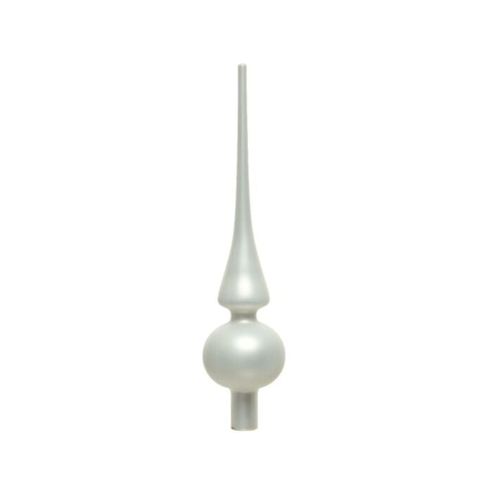 Piek glas mat winterwit 26 cm - Decoris
