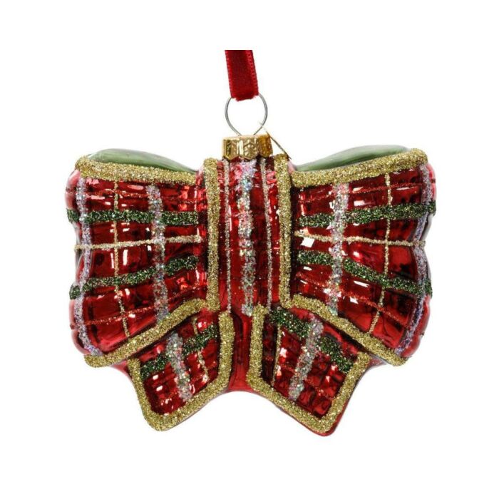 Strik ornament glas 8 cm Strik ornament glas 8 cm