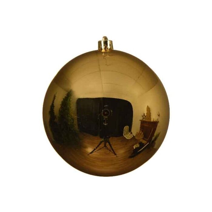 Shatterproof Plain Bauble Shiny Gold 14 cm