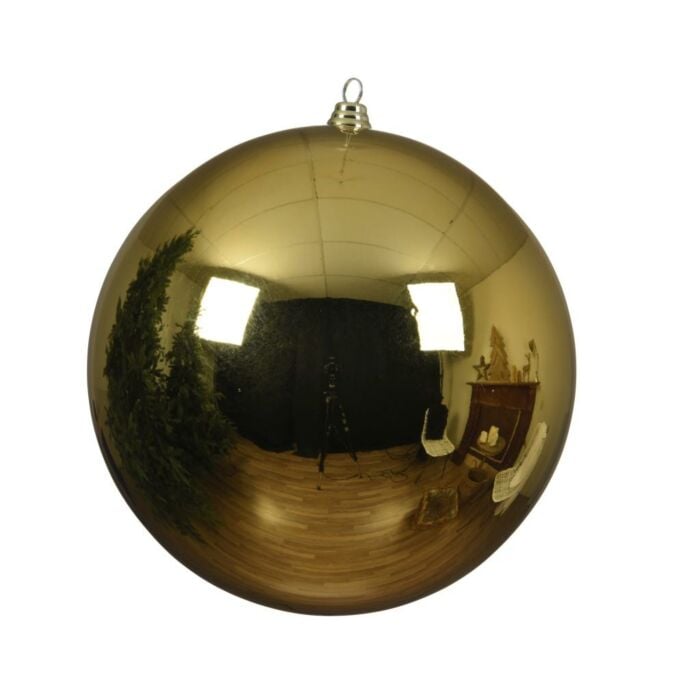 Kerstbal shiny kunststof goud Ø 20 cm - Decoris Kerstbal shiny kunststof goud Ø 20 cm - Decoris