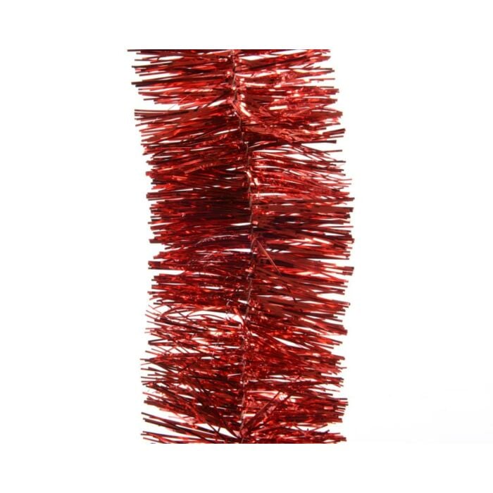 Guirlande lametta slinger kerstrood 270 cm - Decoris