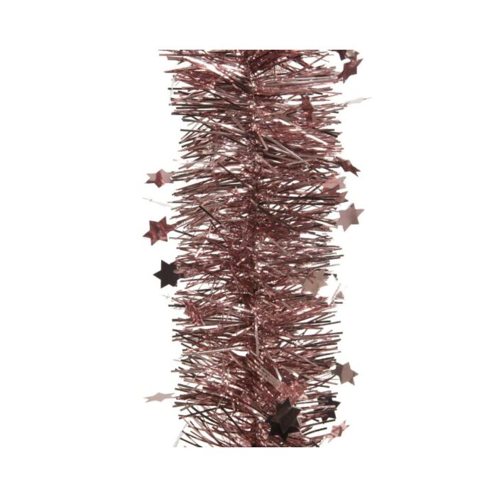 Lametta guirlande ster ossenbloed rood 270 cm - Decoris Lametta guirlande ster ossenbloed rood 270 cm - Decoris
