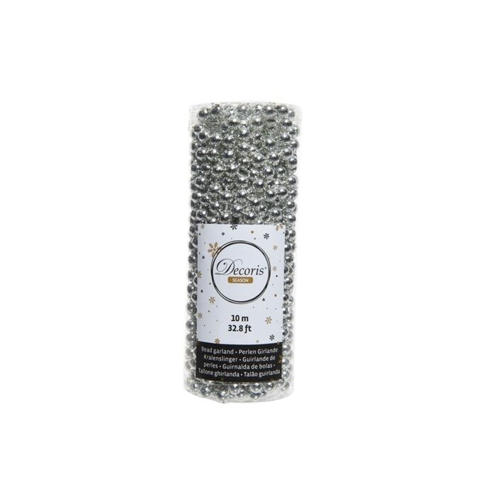 plastic bead garland silver plastic bead garland silver