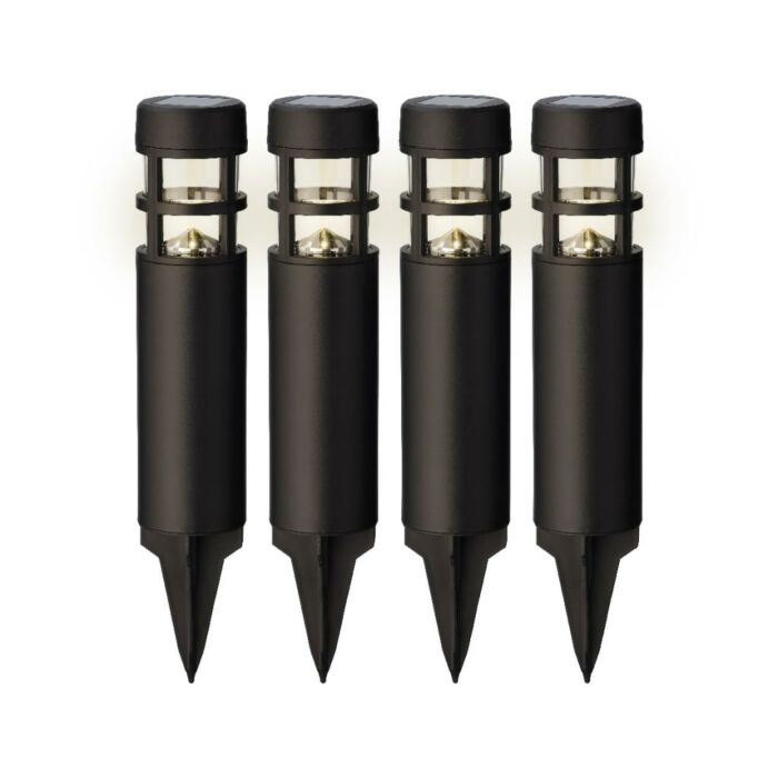 Solar stake light plastic steady