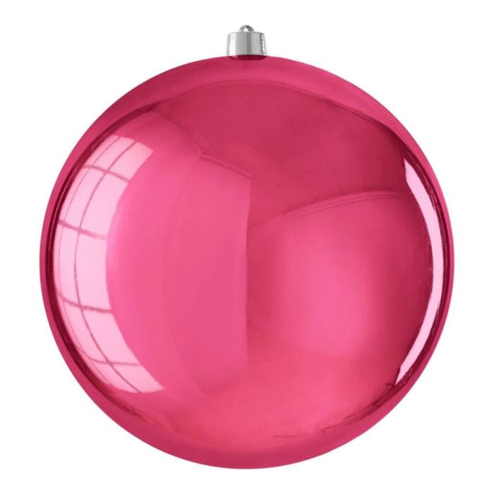 Kerstbal onbreekbaar fuchsia glanzend Ø 50 cm - House of Seasons